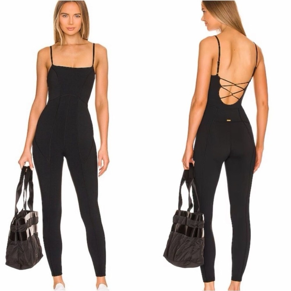 l*space Black Lace-Back Jumpsuit